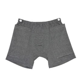 HUKSOSE Underwear for Drainage Bag, Shorts for Nephrostomy Bag, Catheter Leg Bag Underwear Leg Bag Holder Ostomy Care Clothes (L), Grey