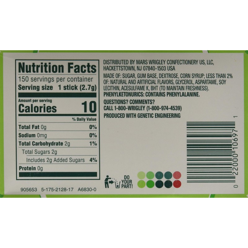 Wrigley's Doublemint Gum - 15 stick packs - 10 ct.