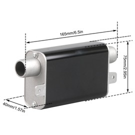 Diesel Heater Silencer Auxiliary Heater Silencer Exhaust Gas Silencer for Parking Heating Silencer Set, Exhaust Silencer Kit for Diesel Heating, Car Exhaust Systems, 24 mm (Black)