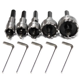 MTQ 5 Piezas Sierras Perforadoras, Juego de Brocas 16-30mm, Inoxidable Agujero Herramientas Cortadora, Agujero de Acero de Alta Velocidad Vio Perforar Chapa Agujero Escariador de Metal Sierra