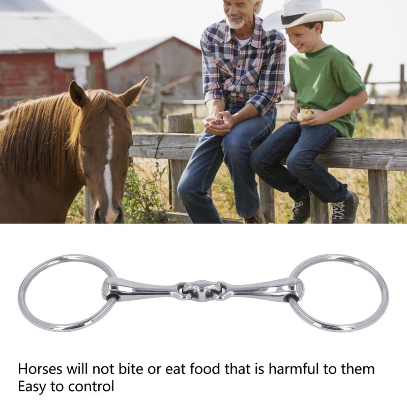 Horse Snaffle Stainless Steel Flexible Jointed Wearable Rust Proof O