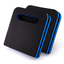FOSHIO Pack of 2 Knee Cushions, Foldable Seat Cushion, Multi-Purpose Cushion, Ideal for Working in Gardens, Houses and Workshops, Knee Mat, Seat Pad, 50.5 x 23 x 3 cm (Blue 2)
