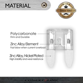 Conext Link 25 Amp ATM Fuse (25 Pack), Zinc Plated Blade