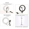 LED Ring Light 10 Levels Dimming Desktop Fill Lamp with