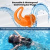 Swimming Ear Plugs for Adults Kids, 4 Pairs Silicone Earplugs