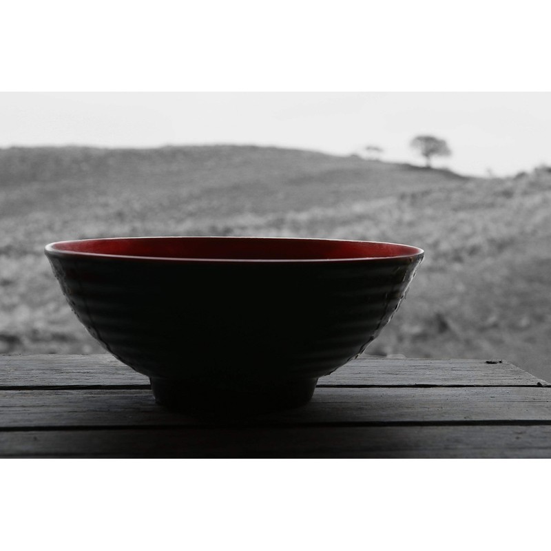 4 Ramen Bowls, 12 pieces Pho set. Red Black Ramen