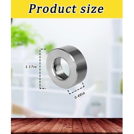 2Pcs M22 x 1.5 Soot Sensor Repair Fitting(Stainless Material) Compatible With Diesel PM/Particulate/Soot Sensor Repair Fitting/Mount/Weld Bung