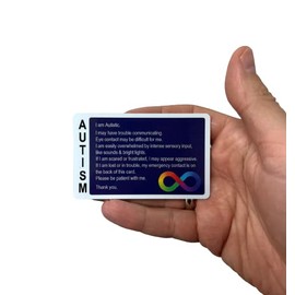 Autism Alert Card | ADHD Awareness Cards Infinity | Write on Cards 3 Pack | Secure ID | Autism ID with Emergency Contacts