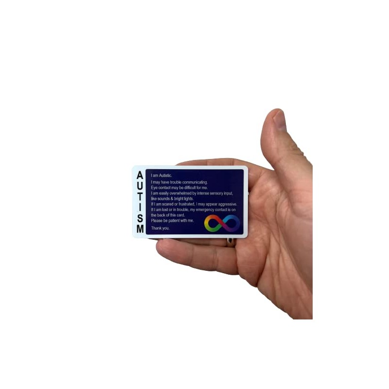 Autism Alert Card | ADHD Awareness Cards Infinity | Write