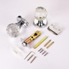 CLCTK Crystal Glass Door Knobs Interior, Round Door Knobs for