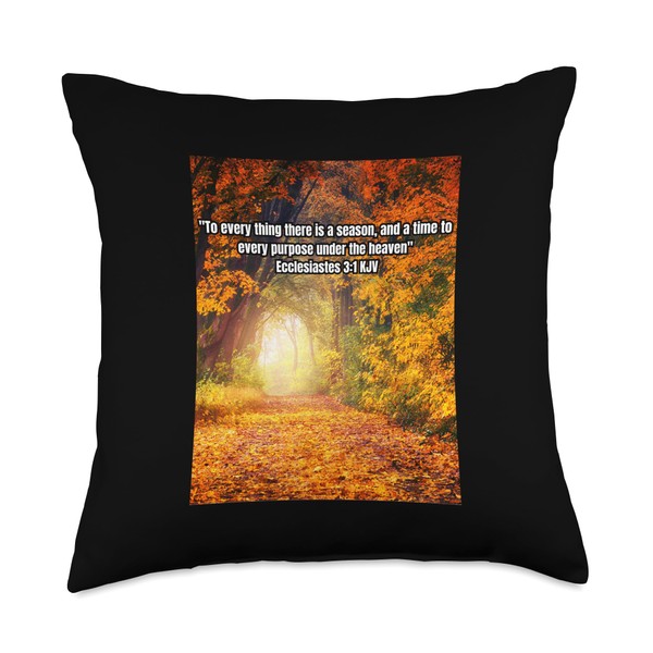 KJJ Fall for Jesus Throw Pillow, 18x18, Multicolor