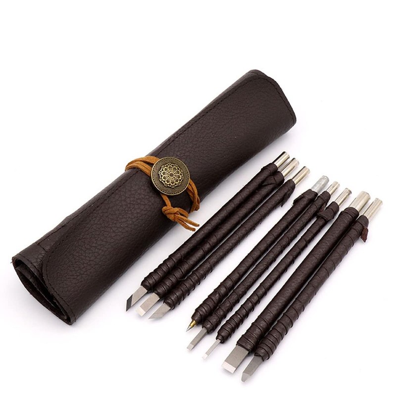 SKYZONAL Stone Carving Tool Set Chisel Carving Tool Carving Kit