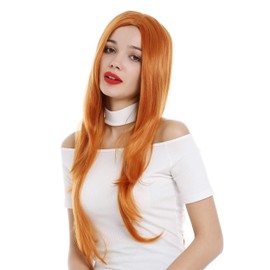 WIG ME UP - 3217-T2735 Women's Wig Very Long Layered Straight Middle Parting Orange