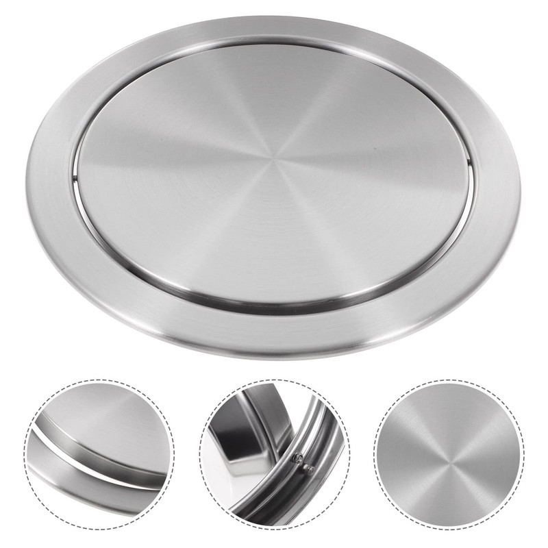 Yardwe Stainless Steel 8.26 Inch Recessed Counter Top Trash can