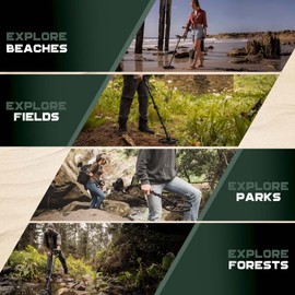 Minelab X-Terra Voyager All-Terrain Professional Pinpointing Metal Detector for Adults with Waterproof Coil, 4 Detect Modes, Clear Target ID, Backlit Display (with Headphones, Backpack, Shovel)