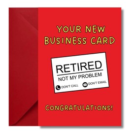 LimaLima Retirement Card For Men & Women Congratulations You're Retired Funny Business Card Design