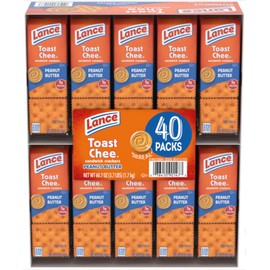 Lance Toast Chee Peanut Butter Sandwich Crackers, (40 Count) Bulk Box