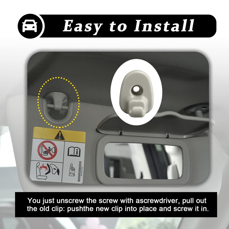 2Pcs Car Sun Visor Clip, Compatible With Jeep Liberty 2005-2012