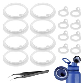 Nuyoach 17 Pcs Water Bottle Lid Gasket Replacement for Takeya Actives 18oz 22oz 24oz 32oz 40oz,Leak-Proof Rubber Seal Ring Gaskets O Ring Replacement Parts for Spout Lid (Not for Takeya Originals)