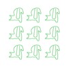 100 Pcs Green Cute Paper Clips Cat Shaped Fun Bookmark