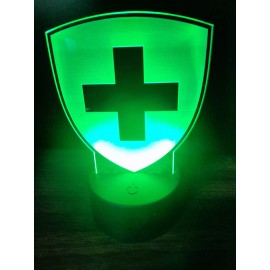 Unbranded Edge Lit Tabletop Sign, Multi-Colored LED Night Light Switzerland Coat of Arms