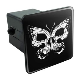 GRAPHICS & MORE Butterfly Skull Insect Tow Trailer Hitch Cover Plug Insert