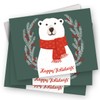 Canopy Street Smiling Polar Bear Holiday Card Pack / 25