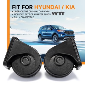 BANHAO Car Horn for Hyundai/Kia 12V 130dB Auto Horns Tucson Elantra Santa Fe Kona K4/Forte Sportage Telluride K5 Dual-Tone Electric Snail Horn Waterproof with Cover