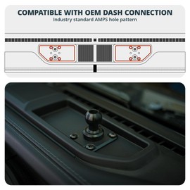 Tackform All Metal Dash Mount Magnetic CB Microphone Holder Compatible with 2024 – 2025 Jeep Wrangler JL, 4xe, & Gladiator JT | Aluminum Tube Arm | Compatible with Midland MXT275 and MXT575 | Black