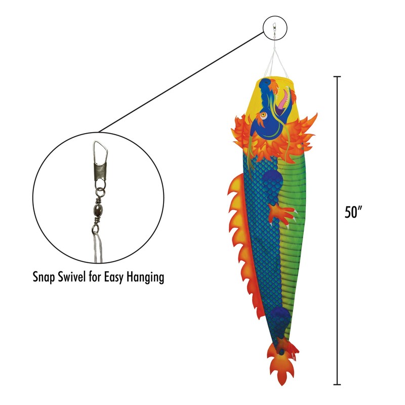 In the Breeze 3D Dragon Windsock - Hanging Outdoor Decoration,