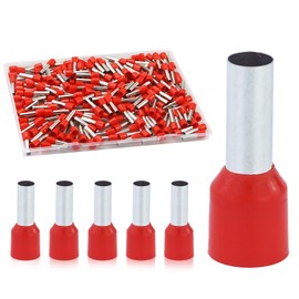 220 pieces wire end ferrules 10 mm2, wire end ferrules set 10 mm2 x 18 mm, red wire end ferrules insulated, wire end ferrules set for wire connection