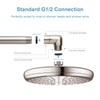 OFFO Shower Head Elbow Adapter, Brushed Nickel All Metal Handheld