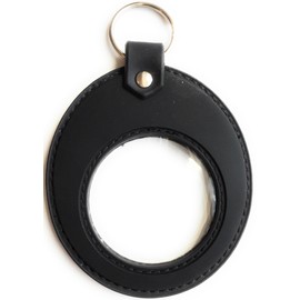 RecoveryChip Universal Large 1.75 Inch Challenge Coin Holder Keychain Black Soft Silicone
