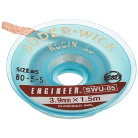 ENGINEER SWU-05 Engineer Solder Wick Solder Suction Line, 1.5 inches (3.9 mm) x 5.9 ft (1.5 m)