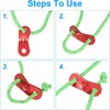 8PCS Reflective Tent Guy Ropes with Aluminium Tensioner, 4mm x