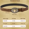 FORTMAC Kids Western Cowboy Belt for Boys Girls–Adjustable Embossed Leather