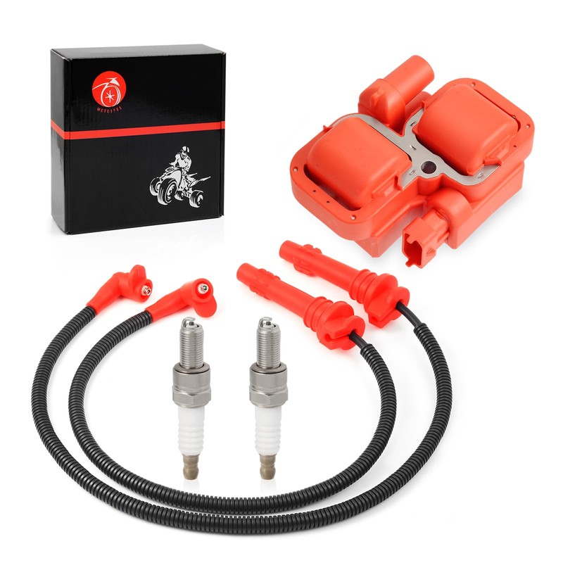 Ignition Coil and Spark Plug & Wire Cap Compatible with
