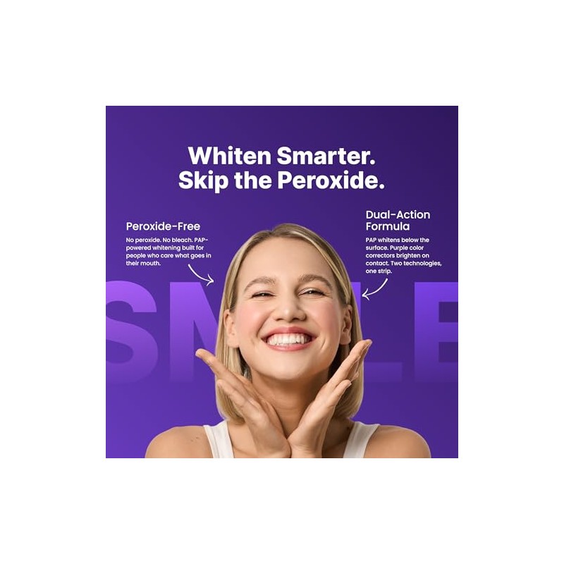 DR.DENT Purple Teeth Whitening Strips 7 Treatments - Enamel Safe
