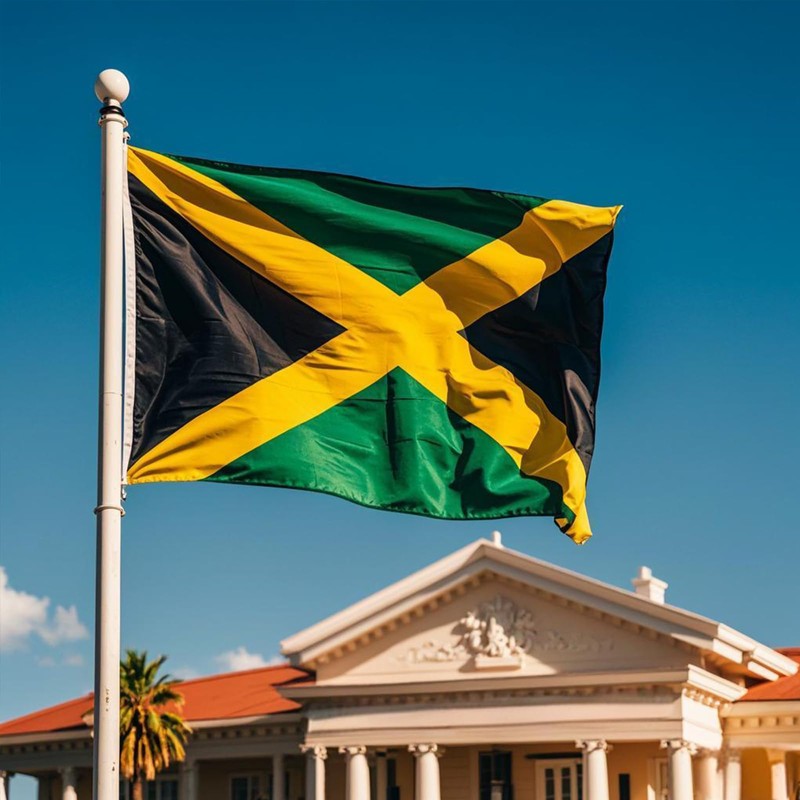 2PCS Jamaican Flag 5ft x 3ft, Large Jamaica Flags with