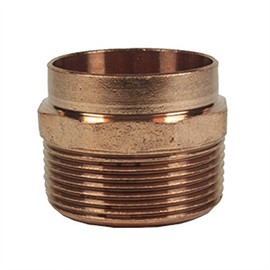 Libra Supply DWV Wrought Copper 1-1/2'', 1-1/2 inch, 1-1/2-inch Male Adapter C x M, (click in for more size options) DWV Copper Pressure Pipe Fitting Plumbing Supply