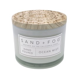 Sand + Fog Scented Candle - Ocean Mist – Additional Scents and Sizes – 100% Cotton Lead-Free Wick - Luxury Air Freshening Jar Candles - Perfect Home Decor – 12oz