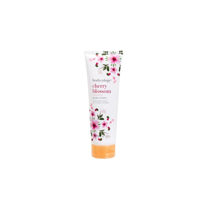Bodycology Cherry Blossom Moisturizing Body Cream para Mujer, 8 Oz/227