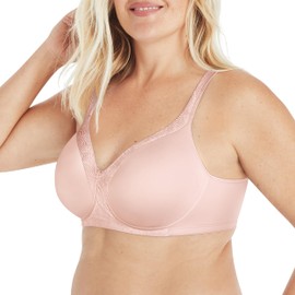 Playtex Women's 18 Hour Wireless, Silky Soft Smoothing T-Shirt Bra, Cool Comfort and 360 Support, Sandshell