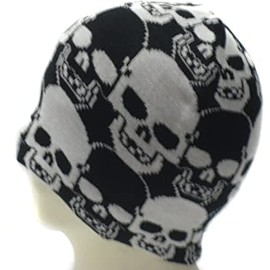 2 Brothers Unlimited Inc 2BU Black and White Skull Beanie