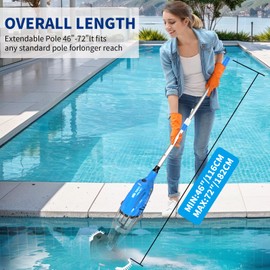 YSMJ Cordless Pool Vacuum Cleaner, Rechargeable, Handheld Pool Vacuum for Above Ground and Inground Pools, spa hot tub 18.5 GPM Suction 80 Min Run Time