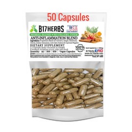 B17 Herbs Turmeric Blend w/ Ginger | Cayenne | Clove |  Cinnamon | Anti Infla. Blend 50 ct