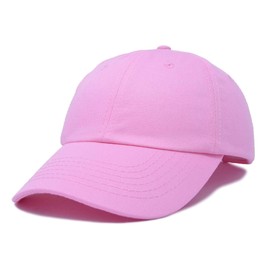 Dalix no estructurados Unisex Gorra de algodón ajustable Plain Sombrero, Rosado, Mediano