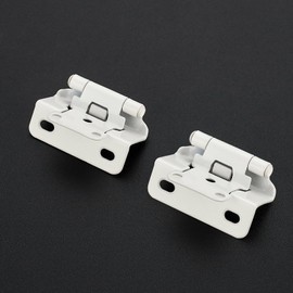 Ravinte 60 Pack 30 Pairs Semi-Overlay 1/2 inch Self-Closing Face Frame Cabinet Hinges White Half Wrap-Around Kitchen Cabinet Door Hinges Face Mount Cabinet Hardware