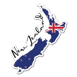 2 x 10cm New Zealand Flag Vinyl Stickers - Map Travel World Holiday Country Geography School Location Decal Scrapbook Sticker #82912
