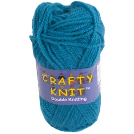 DK Acrylic Crafty Knit Sewing & Crochet Craft Wool Yarn Multi Coloured 25g Balls (Teal)
